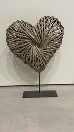 Hart in riet op staander - Decoratie, Ophalen, Zo goed als nieuw