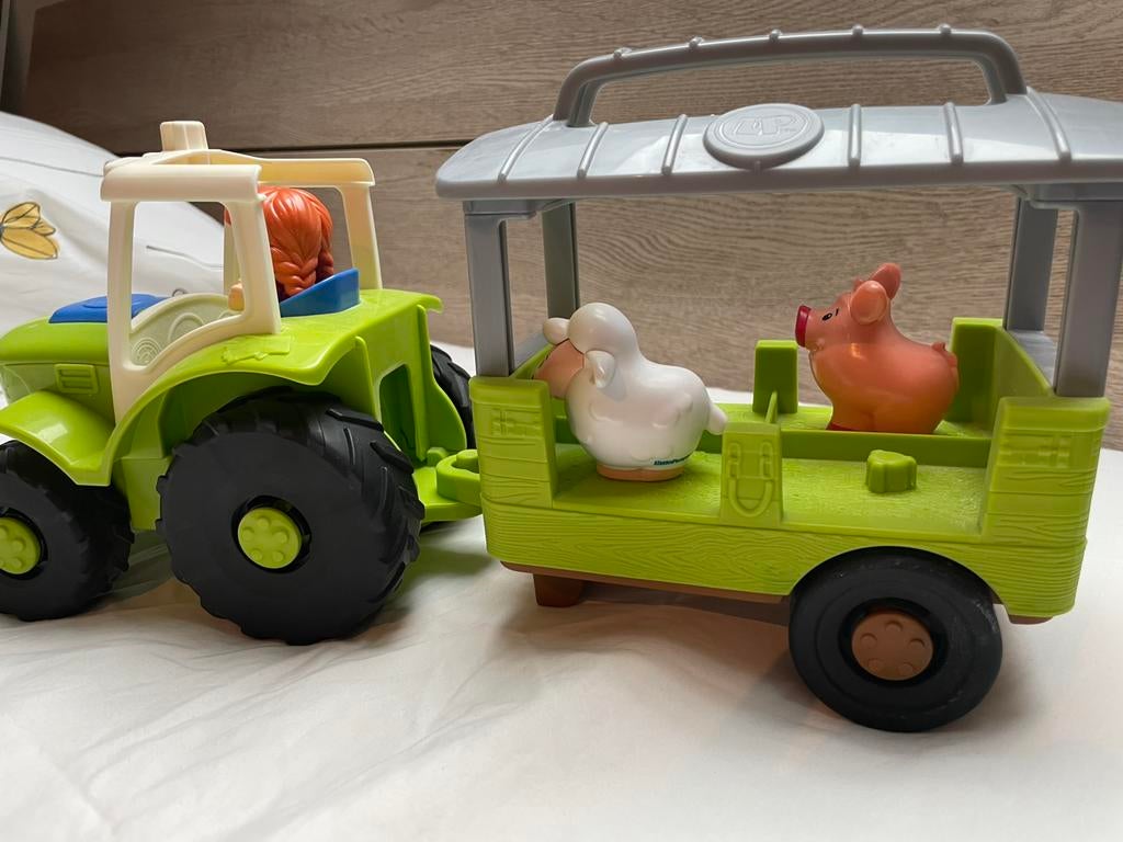 Fisherprice traktor met kar, Kinderen en Baby's, Speelgoed | Fisher-Price, Ophalen, Zo goed als nieuw, Met geluid