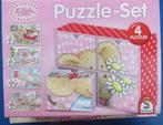 puzzel Lillebi Steinbeck puzzle set 4 puzzels Schmidt, Kinderen en Baby's, Ophalen of Verzenden, Meer dan 50 stukjes, Gebruikt