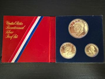 US Mint Bicentennial Silver Proof Set (1776–1976) 40% zilver beschikbaar voor biedingen