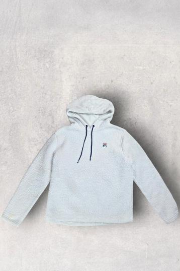 Fila vintage fleece hoodie — Wit — Maat L beschikbaar voor biedingen