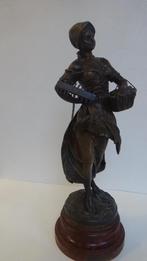 BEELD BRONS "RETOUR DES CHAMPS" GEO MAXIM, Antiquités & Art, Enlèvement, Bronze