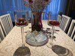 Decoratie kaarshouders, dik glas, hoogte 35 cm, dia 12 cm, Ophalen, Glas