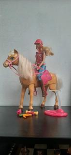 Barbie met bewegend paard, Collections, Jouets miniatures, Comme neuf, Enlèvement ou Envoi