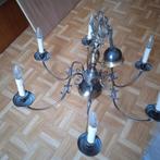 Vintage koperen kroonluster, 6 armen, ø 80 cm, perf. staat, Ophalen, Zo goed als nieuw