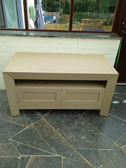 Meuble TV design couleur taupe ( costaud), Huis en Inrichting, Kasten |Televisiemeubels, Gebruikt, Overige materialen, Ophalen