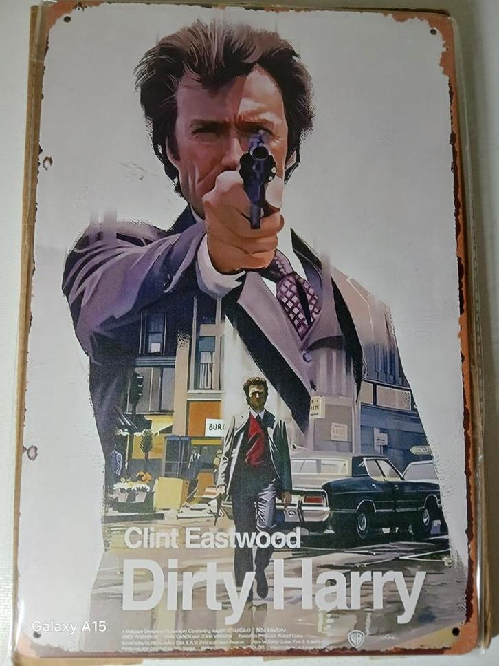Dirty Harry 20 op 30 bord metalic, Huis en Inrichting, Woonaccessoires | Tekstborden en Spreuken, Ophalen of Verzenden