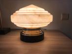 Mooie Art-Deco lamp op arduin voet.Uniek stuk., Ophalen of Verzenden