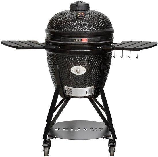 KEIJ Kamado BBQ Large Pro Black 21 inch - 47 cm grill, Tuin en Terras, Houtskoolbarbecues, Nieuw, Verzenden