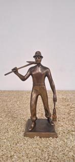 Bronzen beeld mijnwerker, Antiek en Kunst, Ophalen of Verzenden