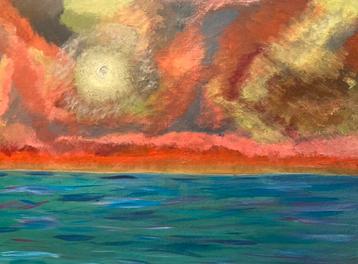Peinture sur toile pleine lune cadre tableau schilderij beschikbaar voor biedingen