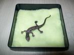 Zilver - Zilveren - Plata - Argent - Salamander - Vintage, Bijoux, Sacs & Beauté, Bijoux anciens, Enlèvement ou Envoi, Argent