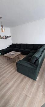 Zetel + salon tafel en stoelen met spiegel + set, Huis en Inrichting, Zetels | Complete zithoeken, Ophalen of Verzenden