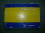 Talbot samba manuel d'utilisation, Ophalen