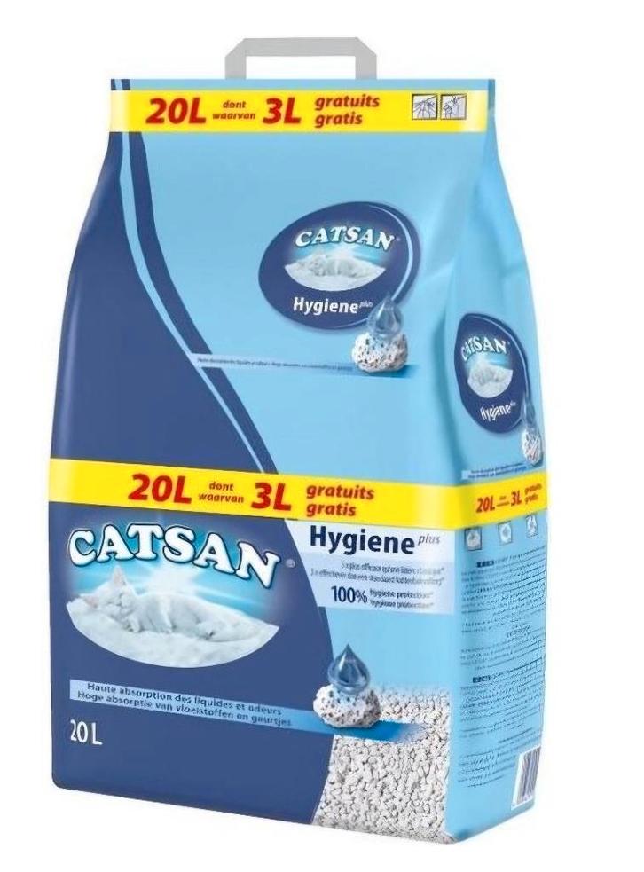 2 x litière pour chat Catsan hygiene plus 20 L, Animaux & Accessoires, Bacs à litière, Neuf, Fermé, Enlèvement ou Envoi
