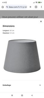 Lampe Ikea grise - abat-jour, Comme neuf, 25 à 50 cm, Rond, Enlèvement