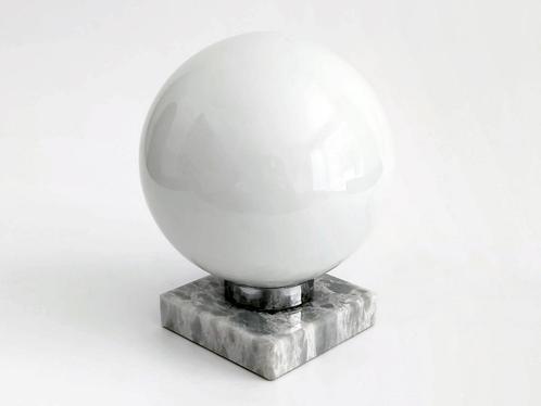 tafellamp vintage bol lamp marmeren voet jaren 70, Verzamelen, Retro, Huis en Inrichting, Verzenden