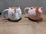 2x mok Eenhoorn tas + mok kitten, Ophalen of Verzenden, Zo goed als nieuw, Keramiek, Kop(pen) en/of Schotel(s)