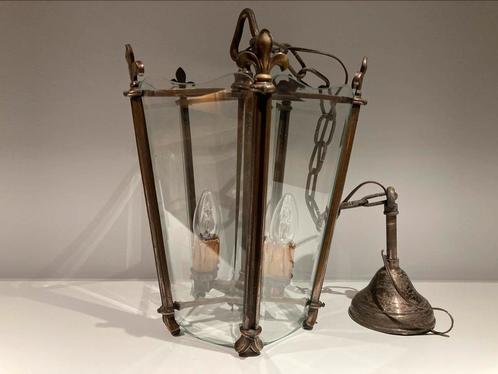 Messing hanglamp ART—DECO, Antiek en Kunst, Antiek | Verlichting, Ophalen
