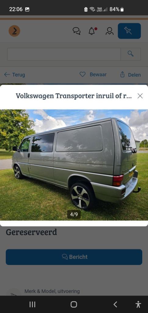 Vw transporter t4 lichte vracht dubbel cabine 6 zit pl LWB, Auto's, Bestelwagens en Lichte vracht, Particulier, Airconditioning