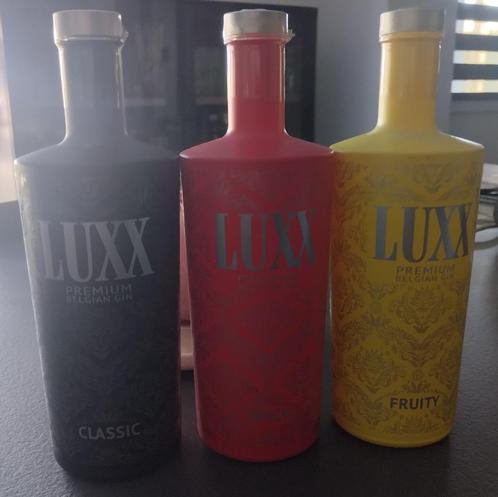 3 flessen Gin Luxx Premium Belgian ( Nieuw/sealed ), Verzamelen, Wijnen, Nieuw, Overige typen, Vol, Ophalen of Verzenden
