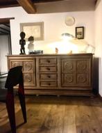 Sideboard buffet design dressoir brutalist brutalisme, Ophalen, Gebruikt, Eikenhout, Met deur(en)