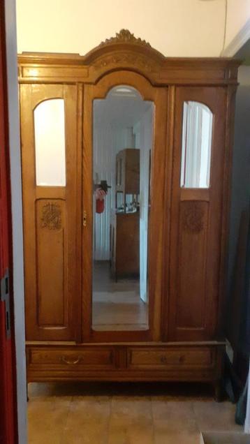 Ancienne garde - robe en chêne, Enlèvement, Utilisé, Chêne
