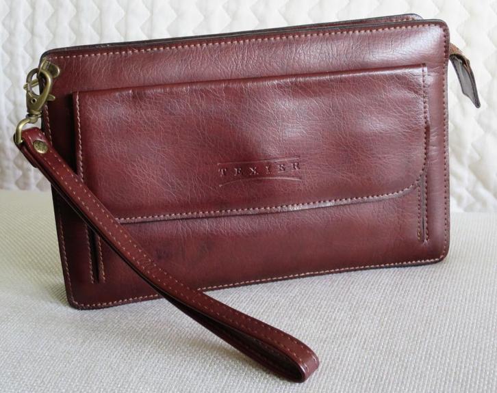 Pochette Sac Sacoche à dragonne cuir Cognac homme TEXIER, Kleding | Heren, Overige Herenkleding, Gedragen, Ophalen