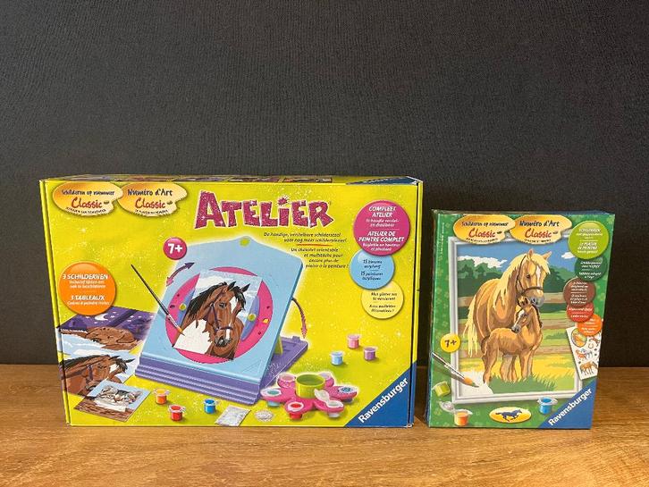 Schilderen op nr Atelier + schilderpaneel ‘paardenliefde’, Hobby en Vrije tijd, Schilderen, Nieuw, Schilderen op nummer, Ophalen of Verzenden