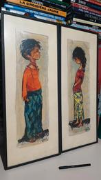 2 cadres vintage, Antiquités & Art, Art | Lithographies & Sérigraphies, Enlèvement