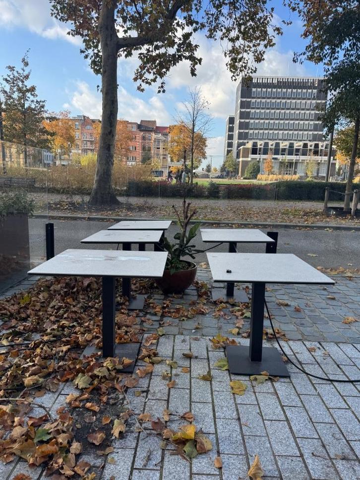 4x Terrastafel Bristol, Tuin en Terras, Tuintafels, Gebruikt, Rechthoekig, Aluminium, Ophalen