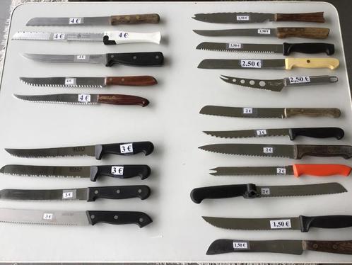 21 grands couteaux de cuisine et bien d'autres couteaux..., Maison & Meubles, Cuisine | Couverts, Comme neuf, Enlèvement ou Envoi