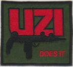 UZI Does It stoffen opstrijk patch embleem, Verzamelen, Kleding en Patronen, Nieuw, Verzenden