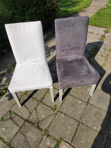 IKEA BERGMUND - 8 stoelen met hoezen, Ophalen, Gebruikt, Wit, Vijf, Zes of meer stoelen