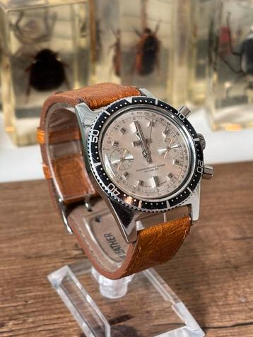 Vintage primalux diver chronograaf, 1960, 37mm landeron beschikbaar voor biedingen