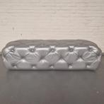 Hauxley Hocker – Zilver, Ophalen, 50 tot 75 cm, Nieuw, Rechthoekig