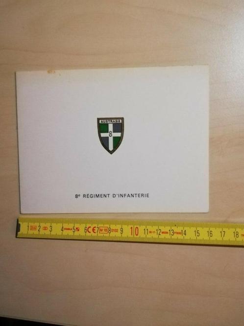 wenskaart CP CPA Austrasia 8th Infantry Regiment, Verzamelen, Militaria | Algemeen, Overige soorten, Ophalen of Verzenden