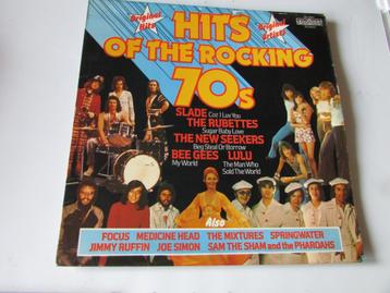 HITS OF THE ROCK DES ANNÉES 70, Slade - The Rubettes, -Bee G, Enlèvement ou Envoi, Utilisé, 12 pouces, Pop