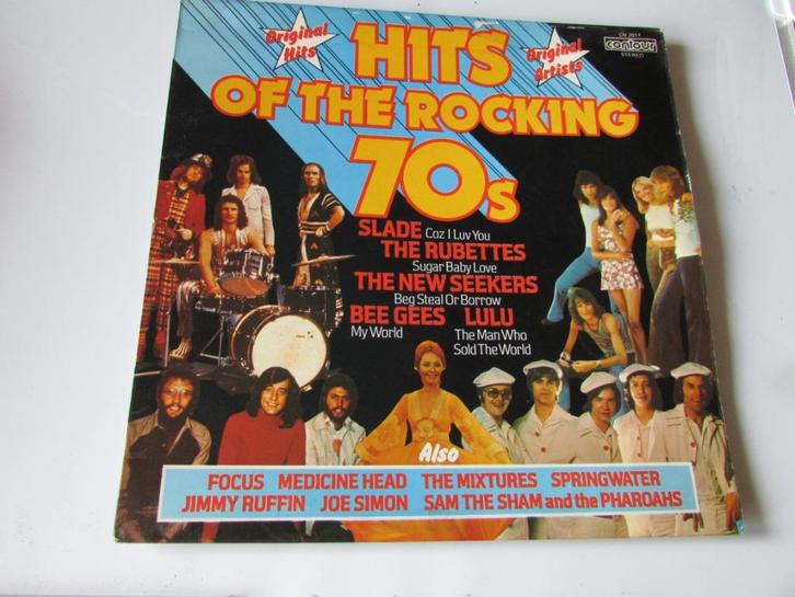 HITS OF THE ROCKING 70s , Slade - The Rubettes,-Bee Gees -LP, Cd's en Dvd's, Vinyl | Verzamelalbums, Gebruikt, Pop, 12 inch, Ophalen of Verzenden