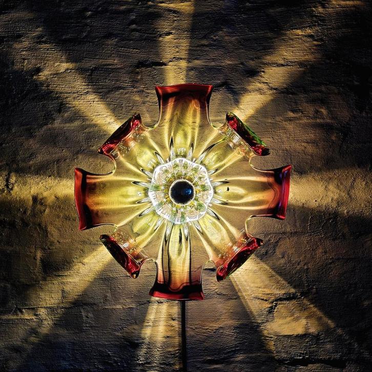 Vintage Murano stijl glazen wandlamp., Antiek en Kunst, Antiek | Verlichting, Ophalen of Verzenden