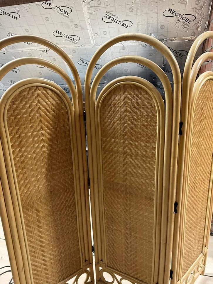 Rotan kamerscherm / paravant, Huis en Inrichting, Woonaccessoires | Kamerschermen, Zo goed als nieuw, Ophalen