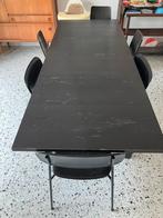 Ikea uitschuifbare tafel inclusief drie stoelen, Ophalen, Gebruikt, 200 cm of meer, 50 tot 100 cm