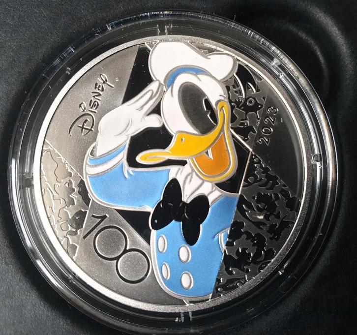 Frankrijk 10 euro 2023 100 jaar Disney Kleur Zilver Proof, Postzegels en Munten, Munten | Europa | Euromunten, Losse munt, 10 euro