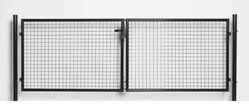 Dubbele tuinpoort 3m breed zwart nieuw beschikbaar voor biedingen