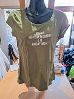 Olijf groen t-shirt met tekst, Vêtements | Femmes, Comme neuf, ANDERE, Vert, Manches courtes