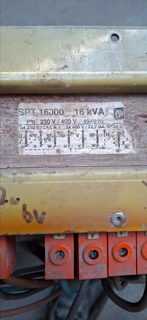 Transformator 230/400v omkeerbaar Erea spt16000, Bricolage & Construction, Électricité & Câbles, Utilisé, Enlèvement