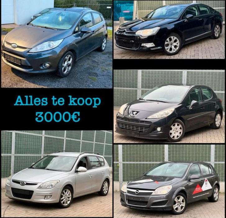 5x autos te koop, Auto's, Peugeot, Bedrijf, Te koop, Benzine, Euro 4, Berline, 4 deurs, Handgeschakeld, Zwart, Zwart, Ophalen