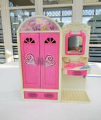 Kleerkast en toilettafel voor Barbie, Utilisé, Enlèvement ou Envoi, Barbie