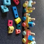 Houten trein met blokjes, Kinderen en Baby's, Speelgoed | Houten speelgoed, Ophalen, Zo goed als nieuw, Overige typen