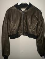 Leather jacket, Kleding | Dames, Jassen | Zomer, Verzenden, Zo goed als nieuw, Maat 38/40 (M), Groen